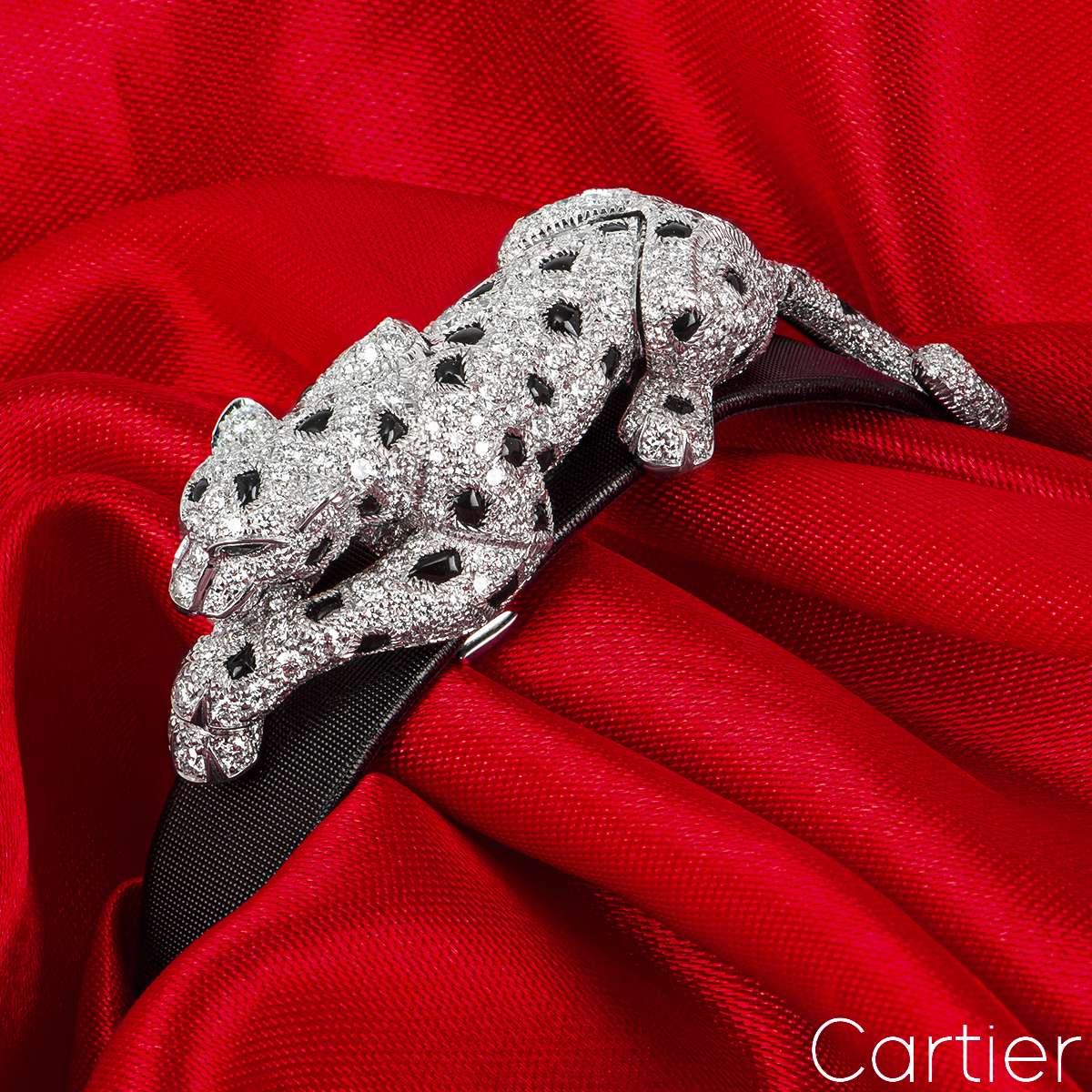 Cartier - Panthere 18K White Gold Diamond Cuff Bangle Bracelet – Robinson's  Jewelers